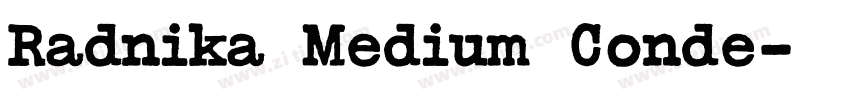 Radnika Medium Conde字体转换